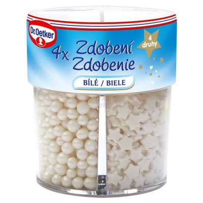 Dr. Oetker Zdobení 4 druhy bílé (73 g) DO0078 dortis - Dr. Oetker – Zboží Dáma
