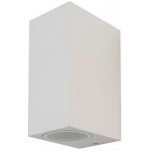 V-TAC Nástěnné led svítidlo GU10, Bílé, IP44, Hranaté – Hledejceny.cz