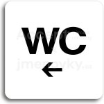 ACCEPT Piktogram WC vlevo - bílá tabulka - černý tisk bez rámečku – Hledejceny.cz