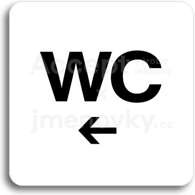 ACCEPT Piktogram WC vlevo - bílá tabulka - černý tisk bez rámečku – Hledejceny.cz