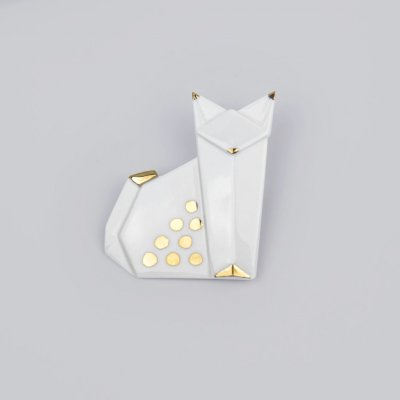StehlikDesign pozlacená brož kočka 0106 – Zboží Mobilmania