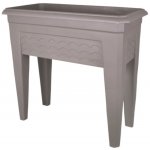 NOHEL GARDEN Truhlík TERRISSIMA na nožičkách plastový hnědošedý 60x33x73cm – Sleviste.cz