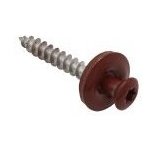 Vrut s podložkou 15 mm 4,5x35 mm RAL 3009 tmavě červená – Hledejceny.cz