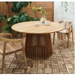 Norddan Designový zahradní stůl Callum 120 cm teak – Hledejceny.cz