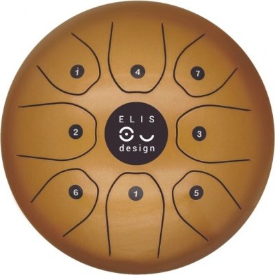 ELIS DESIGN Kovový bubínek Drumboo velký zlatý – Zboží Dáma