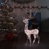 Vánoční osvětlení DKD HOME DECOR LED sobi Akrylová vánoční dekorace 140 LED diod 120 cm Teplá bílá