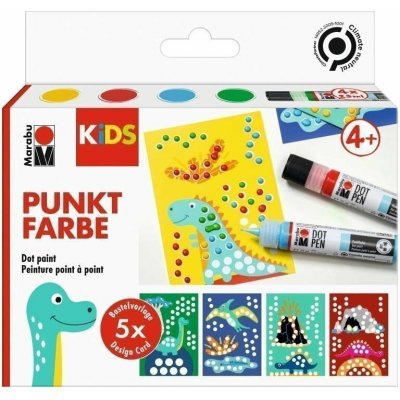 Marabu KiDS Dot Colour Dot Pen Set "Dino" 4 x 25 ml – Hledejceny.cz