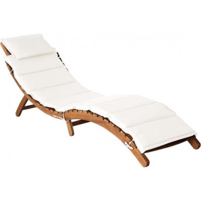 vidaXL s poduškou masivní akácie krémové 46652 – Zboží Dáma vidaXL s poduškou masivní akácie krémové 46652 – Zboží Dáma