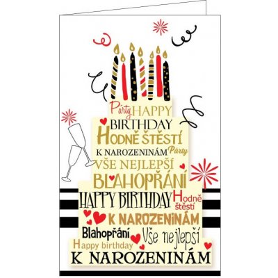 Blahopřání do obálky s kapsou HAPPY BIRTHDAY 2 (BOA-2176) – Zbozi.Blesk.cz