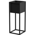 YLD Stojan na květiny kovový 23 x 23 x 60 cm černá – Zboží Dáma