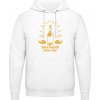 Pánská mikina s potiskem AWDis Hoodie Mikina Nápis Save Water Drink Beer Arktická bílá