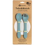 PETITE&MARS Příbor silikonový Take&Match Frosted Sky 6m+ – Zboží Mobilmania