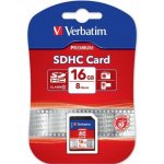 Verbatim SDHC 16 GB Class 10 43962 – Zbozi.Blesk.cz