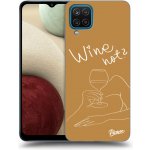 Pouzdro Picasee silikonové Samsung Galaxy A12 A125F - Wine not černé – Sleviste.cz