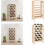 vidaXL Stojan na víno 61,5x30x107,5 cm Borovicový masiv – Zboží Dáma