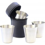 Pro Háčkování Cestovní nerezové panáky v černém pouzdře 150 ml, 4 ks – Sleviste.cz