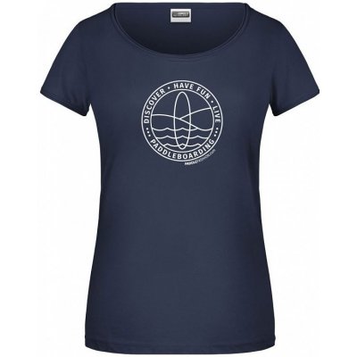 Tričko PADDLEBOARDING STAMP NAVY Bio bavlna krátký rukáv – Zboží Dáma