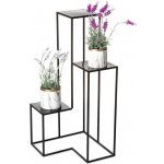 HowHomely Stojan na květiny KASKADA 85x40 cm černá DD0285 – Zboží Dáma