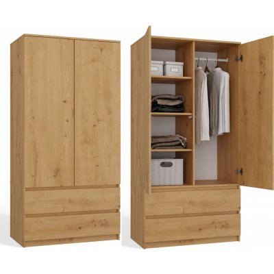 Malwa SS-90 2 DVEŘE 2 ZÁSUVKY DUB artisan – Zbozi.Blesk.cz