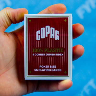 Copag pokerové plastové karty 4 velké symboly Červená – Zboží Dáma