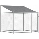 vidaXL Klec pro psy se střechou a dvířky šedá 200 x 200 x 200 cm – Hledejceny.cz
