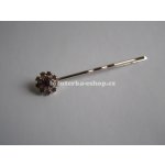 bizuterka-eshop.cz Sponka do vlasů se štrasovou kytičkou fialková BZ-06023 – Zboží Dáma