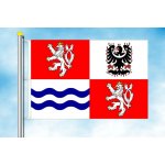 LIBEA, s.r.o. Vlajka Středočeského kraje Rozměr: 30×45 cm, Uchycení: Karabiny na stožár – Hledejceny.cz
