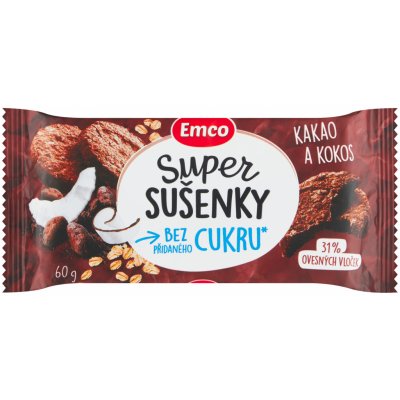 Emco Super sušenky Kakao a kokos 60 g – Zboží Dáma
