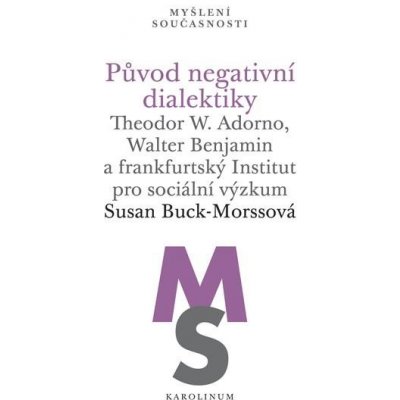 Původ negativní dialektiky Theodor W. Adorno, Walter Benjamin a frankfurtský Institut pro sociální výzkum - Susan Buck-Morssová