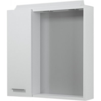 AQUALINE ZOJA/KERAMIA FRESH galerka s LED osvětlením, 60x60x14cm, bílá, levá