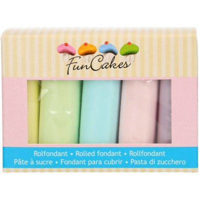 FunCakes Barevné Potahovací hmoty pastelové 5 x 100 g – Zboží Dáma