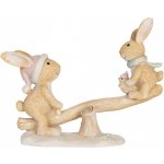 Clayre & Eef Vánoční dekorace králíčci na houpačce 16*6*11 cm – Hledejceny.cz