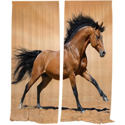 IMPAR Závěsy Hřebec (Rozměr : 140x250, Materiál: Interlock) – Hledejceny.cz
