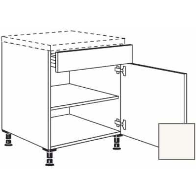 Naturel Kuchyňská skříňka spodní Erika24 zásuvková 60x87x56 cm bílá lesk 450.US60.R – Zboží Mobilmania