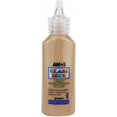 Amos Slupovací barva na sklo Glass Deco 22ml hnědá světle – Zboží Dáma