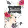 Poznámkový blok Ditipo Relax do kabelky Dívka s růží ve vlasech kreativní zápisník 16 listů A6 15 x 10,5 cm