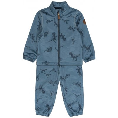Mikk-Line Dětský termo set bunda a kalhoty Warm modrá Dino – Sleviste.cz