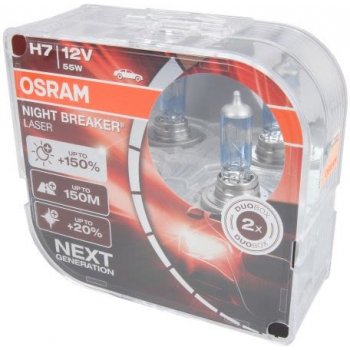 Osram Night Breaker Laser H7 PX26d 12V 55W 2 ks od 559 Kč - Heureka.cz