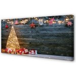 Obrazy na plátně Dárky Vánoční strom dekorace desky 100x50 cm – Hledejceny.cz