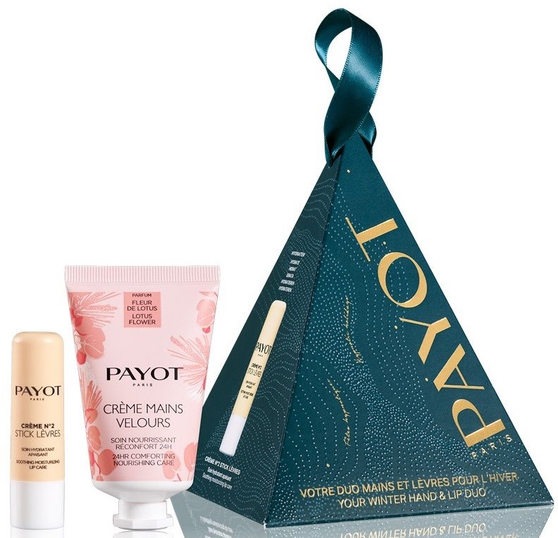 Payot Boule De Noel Nourrir & Réconforter krém na ruce 30 ml + Créme N°2 Stick lévres balzám na rty 4 g dárková sada