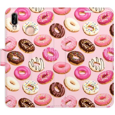 Pouzdro iSaprio Flip s kapsičkami na karty - Donuts Pattern 03 Huawei P20 Lite