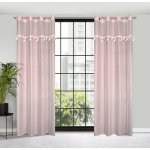 HOTOVÁ ZÁCLONA NA KROUŽKÁCH MOON 2 140X250 CM RŮŽOVÁ – Zboží Mobilmania