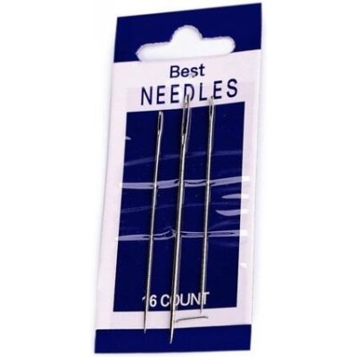 Jehly pro ruční šití - ostré (3ks) – Zboží Dáma