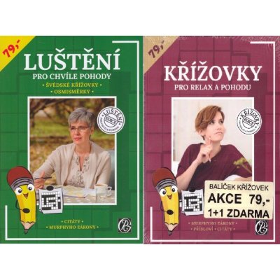 Balíček křížovek 1+1 zdarma Luštění pro chvíle pohody + Křížovky pro relax a pohodu – Zboží Mobilmania