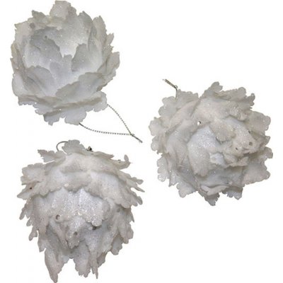 SEIZIS Koule květ bílý 3ks, pr.8cm – Zboží Dáma