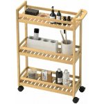 Servírovací stolek kolečka přírodní bambus NoBi PERLA – Zboží Dáma