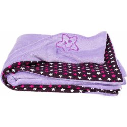 Kaarsgaren Dětská deka fialová hvězdičky Wellsoft bavlna