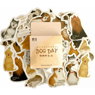 Sada samolepek - Dog Day (46ks) – Zboží Živě
