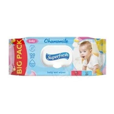 Superfresh vlhčené ubrousky dětské klip Sensitive 120 ks – Hledejceny.cz