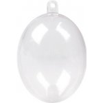Plastové vejce 4,5x6 cm dvoudílné, malé, transparent – Hledejceny.cz